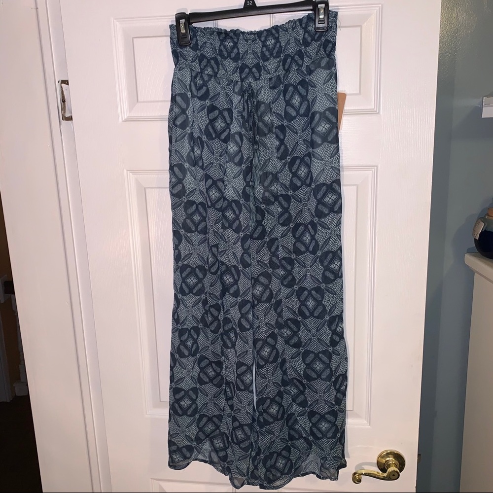 Mason & Belle Slit Front Deep Blue Pants